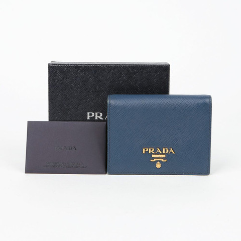 PRADA 1MV204 金屬標誌雙折錢包
