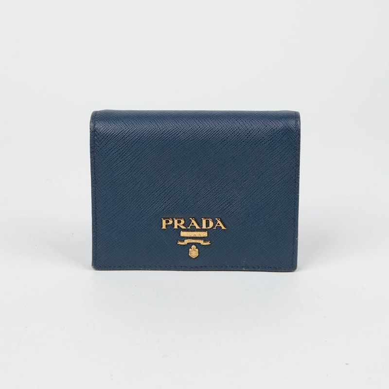 PRADA 1MV204 金屬標誌雙折錢包-1