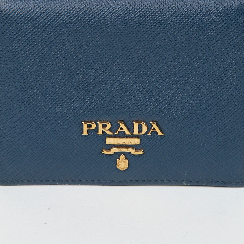 PRADA 1MV204 金屬標誌雙折錢包-2