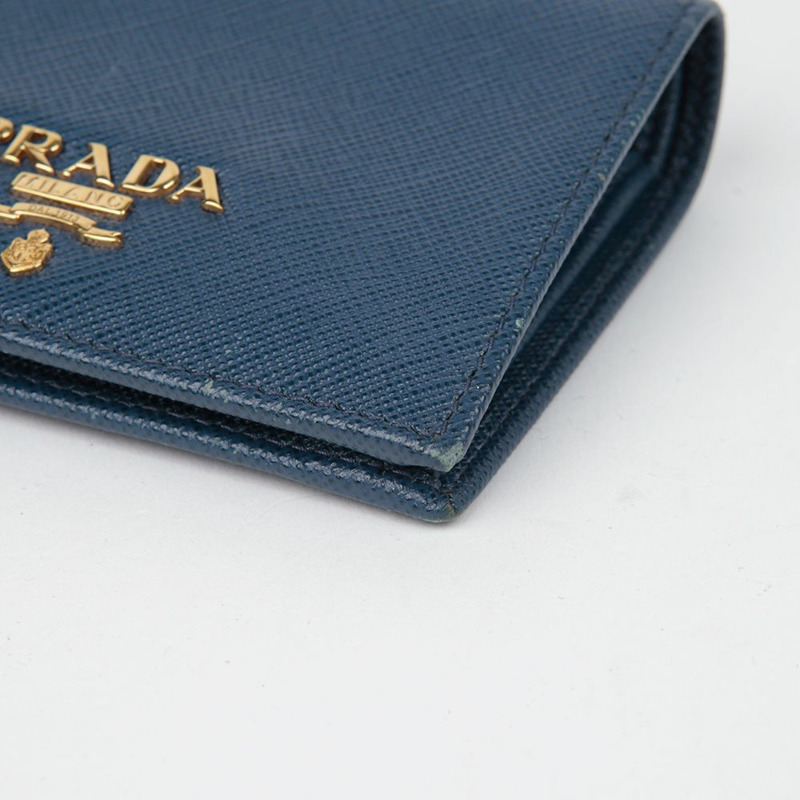 PRADA 1MV204 金屬標誌雙折錢包-6