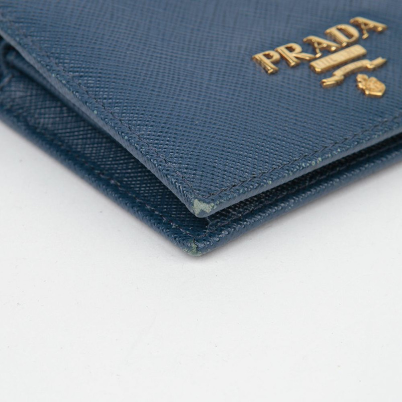 PRADA 1MV204 金屬標誌雙折錢包-7