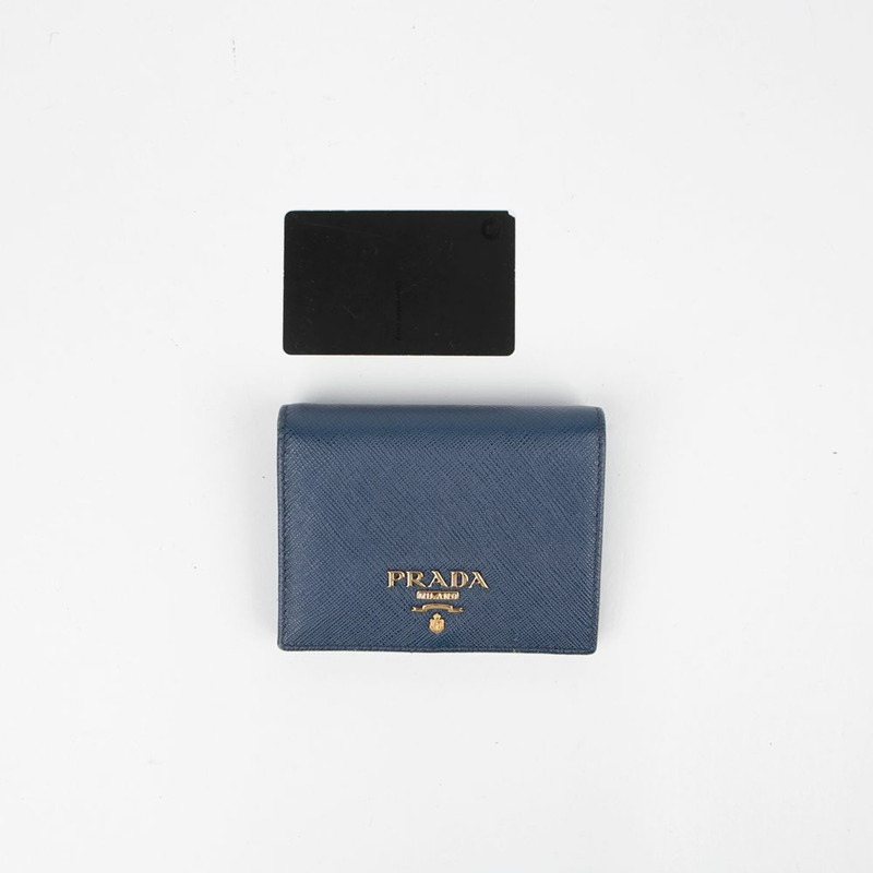PRADA 1MV204 金屬標誌雙折錢包-12