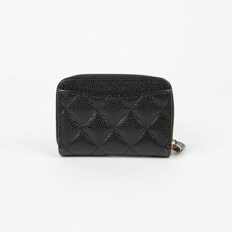 CHANEL Caviar Skin 經典拉鍊零錢包 AP0216-2