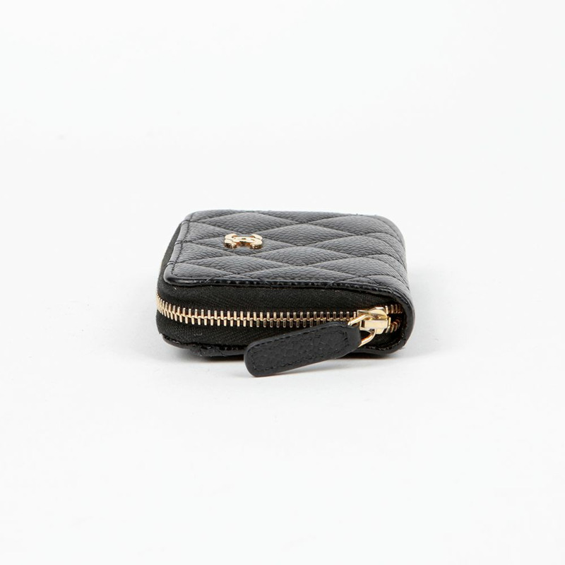 CHANEL Caviar Skin 經典拉鍊零錢包 AP0216-3