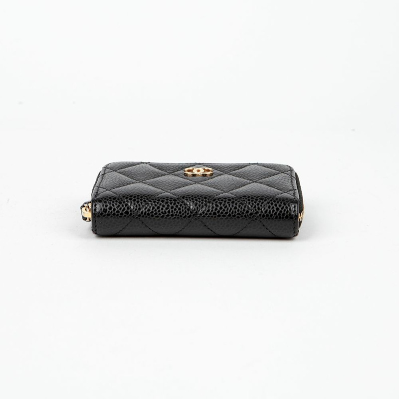 CHANEL Caviar Skin 經典拉鍊零錢包 AP0216-5