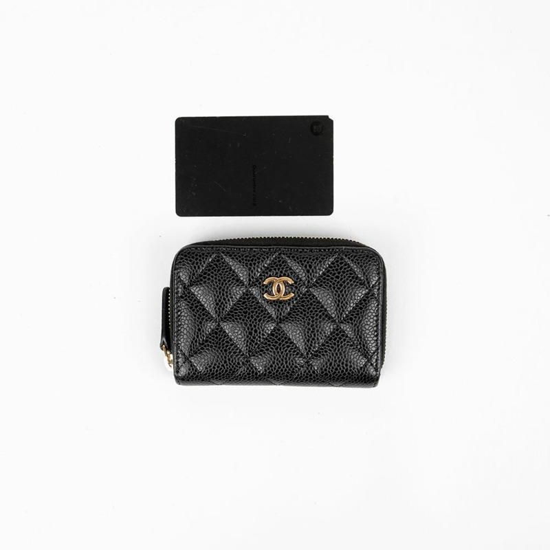CHANEL Caviar Skin 經典拉鍊零錢包 AP0216-7