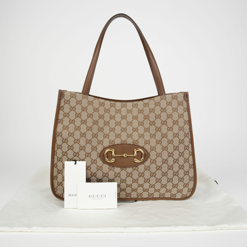 GUCCI Horsebit 1955 購物手提單肩包 623694-0