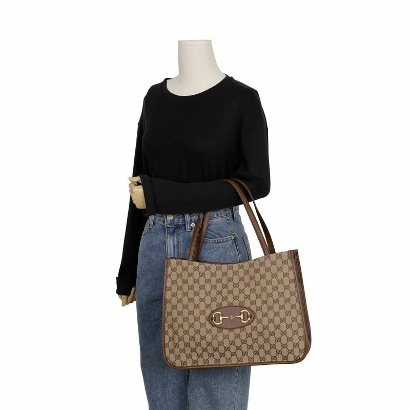 【包稅】GUCCI Horsebit 1955 購物手提單肩包-7