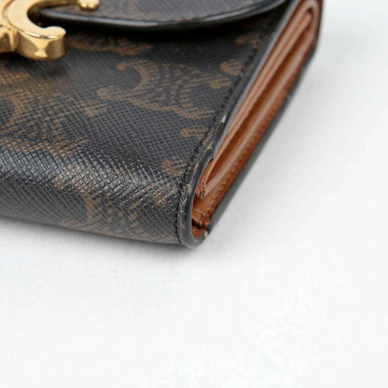 CELINE 10D782CQH Triumph 小號翻蓋皮夾-5