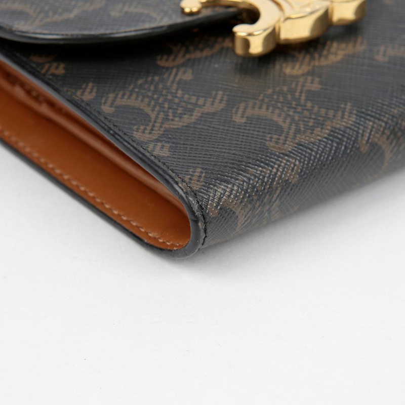CELINE 10D782CQH Triumph 小號翻蓋皮夾-6
