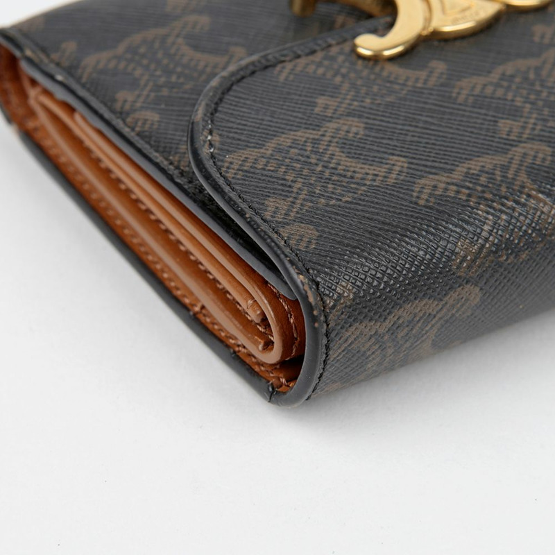 CELINE 10D782CQH Triumph 小號翻蓋皮夾-7