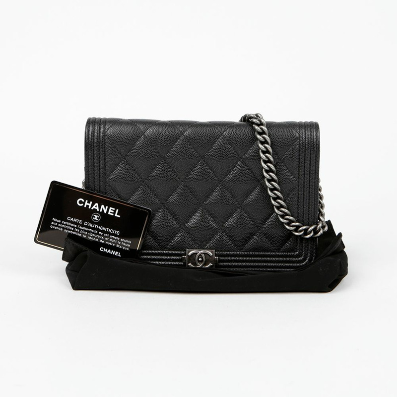 CHANEL Caviar Skin Boy WOC 肩斜背包 AP1117-0