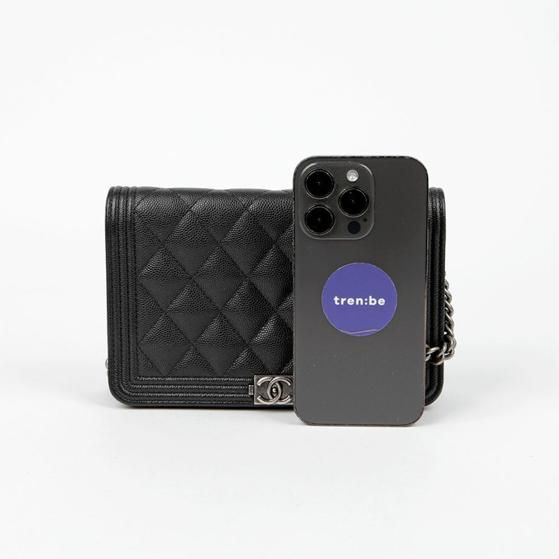 CHANEL Caviar Skin Boy WOC 肩斜背包 AP1117-8