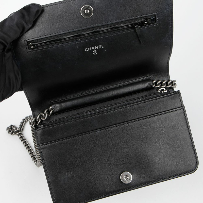 CHANEL Caviar Skin Boy WOC 肩斜背包 AP1117-9