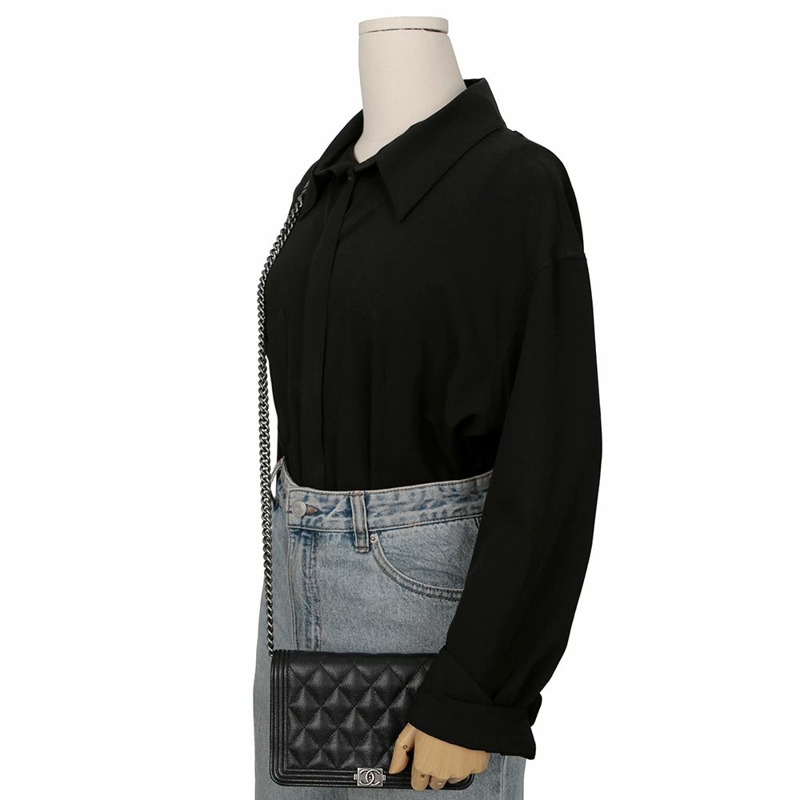 CHANEL Caviar Skin Boy WOC 肩斜背包 AP1117-11