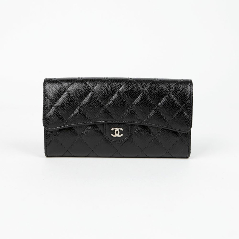 CHANEL Caviar Skin 經典長版皮夾 AP0241-1