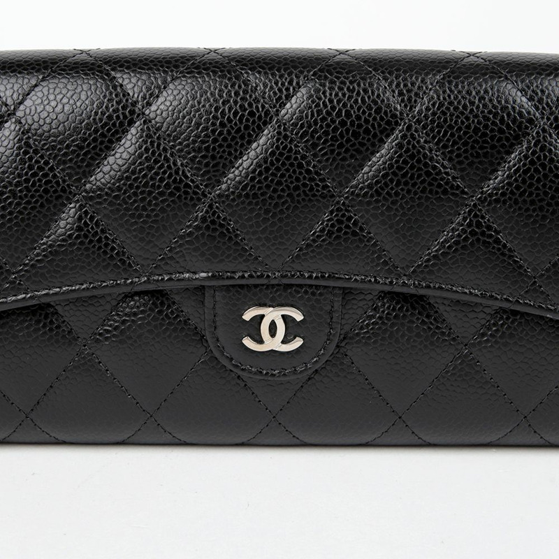 CHANEL Caviar Skin 經典長版皮夾 AP0241-2