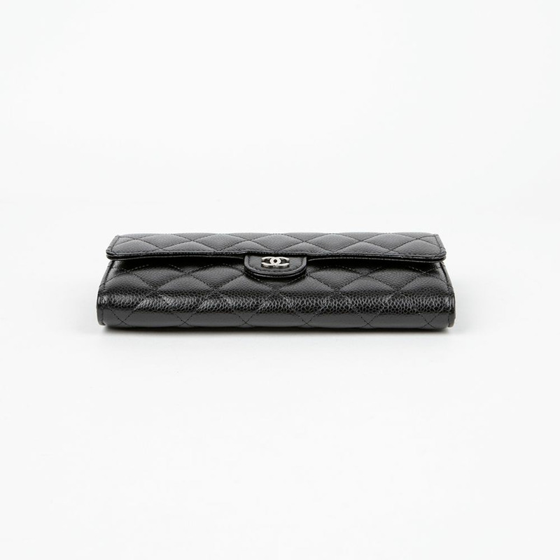 CHANEL Caviar Skin 經典長版皮夾 AP0241-5