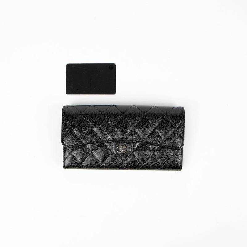 CHANEL Caviar Skin 經典長版皮夾 AP0241-8