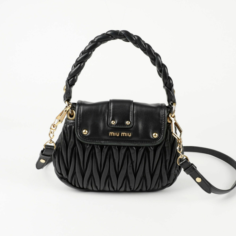 MIU MIU 馬特拉塞凸紋銅單肩斜背包 5BH188-5