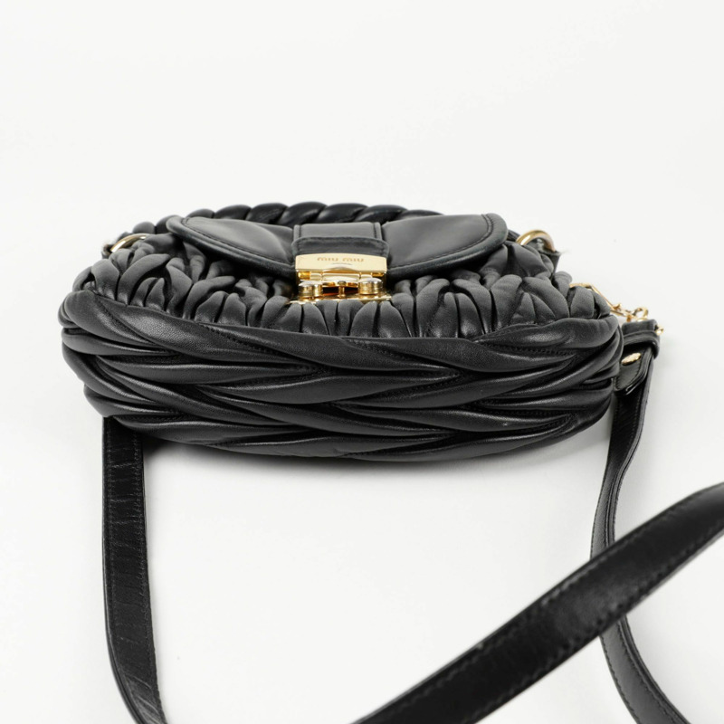 MIU MIU 馬特拉塞凸紋銅單肩斜背包 5BH188-9