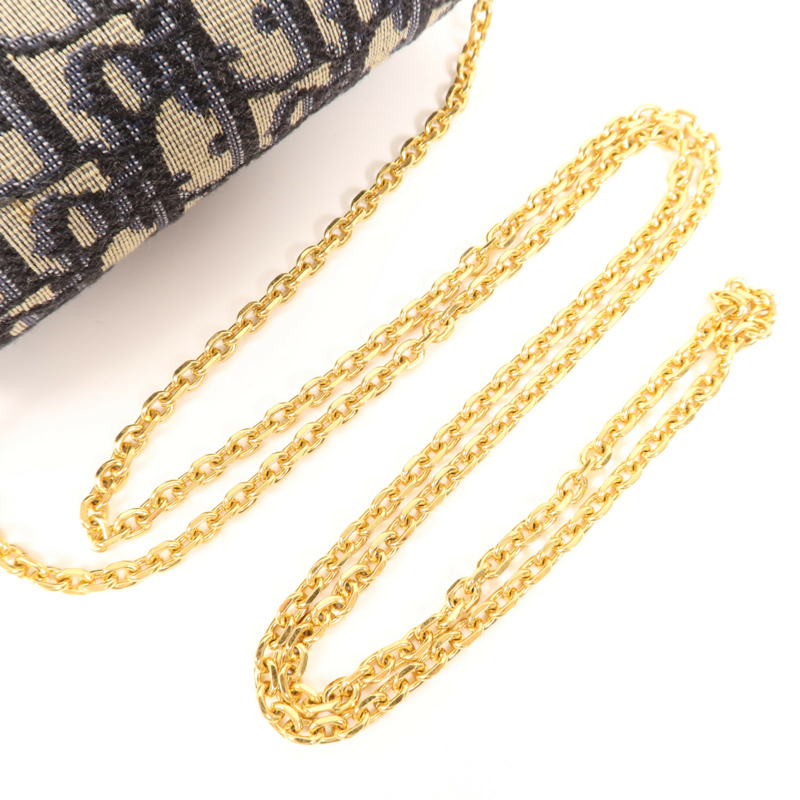 Dior 帆布30 Montaigne Bag金扣鏈帶肩背袋-4
