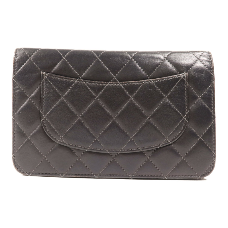 CHANEL 羊皮皮革WOC Wallet On Chain銀扣鏈帶肩背袋-1