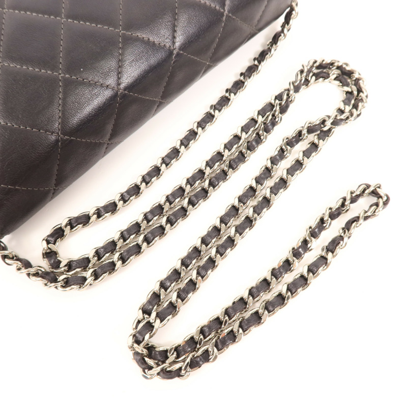 CHANEL 羊皮皮革WOC Wallet On Chain銀扣鏈帶肩背袋-4