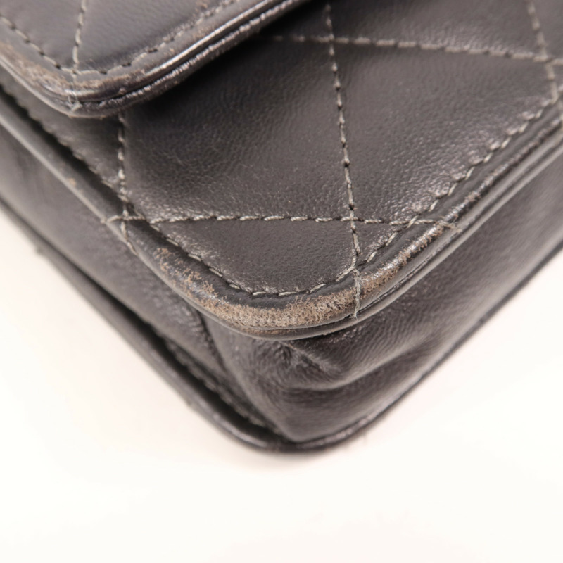 CHANEL 羊皮皮革WOC Wallet On Chain銀扣鏈帶肩背袋-6