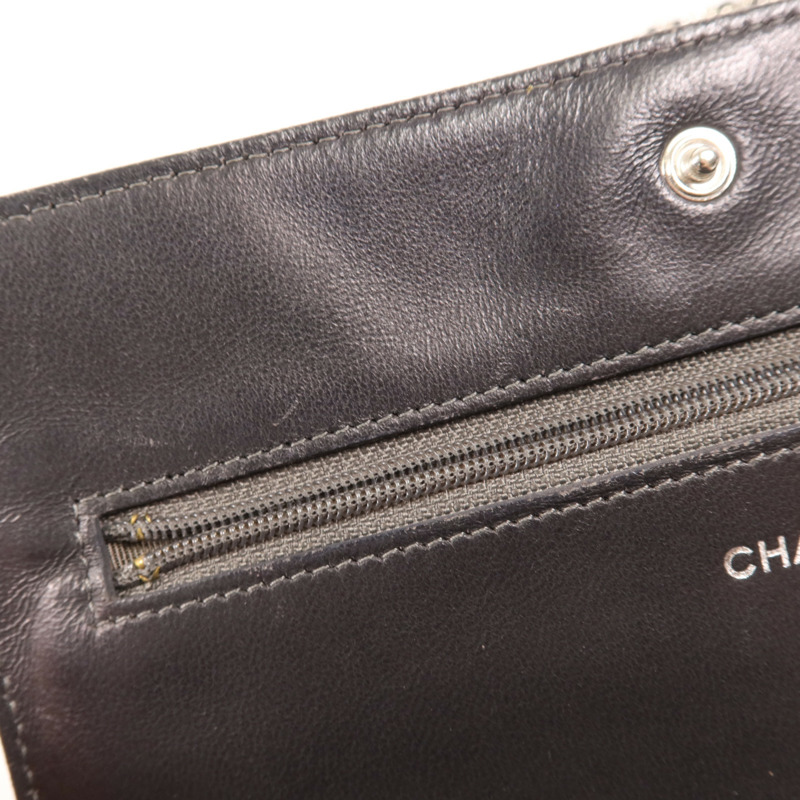 CHANEL 羊皮皮革WOC Wallet On Chain銀扣鏈帶肩背袋-13
