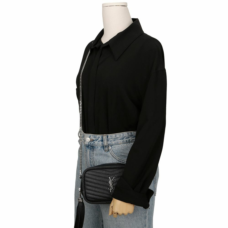 SAINT LAURENT Lumi 迷你鏈條單肩斜背包 612579-8
