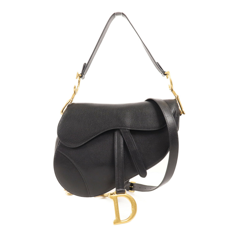 Dior 牛皮皮革Saddle Bag金扣手挽肩背兩用袋-0