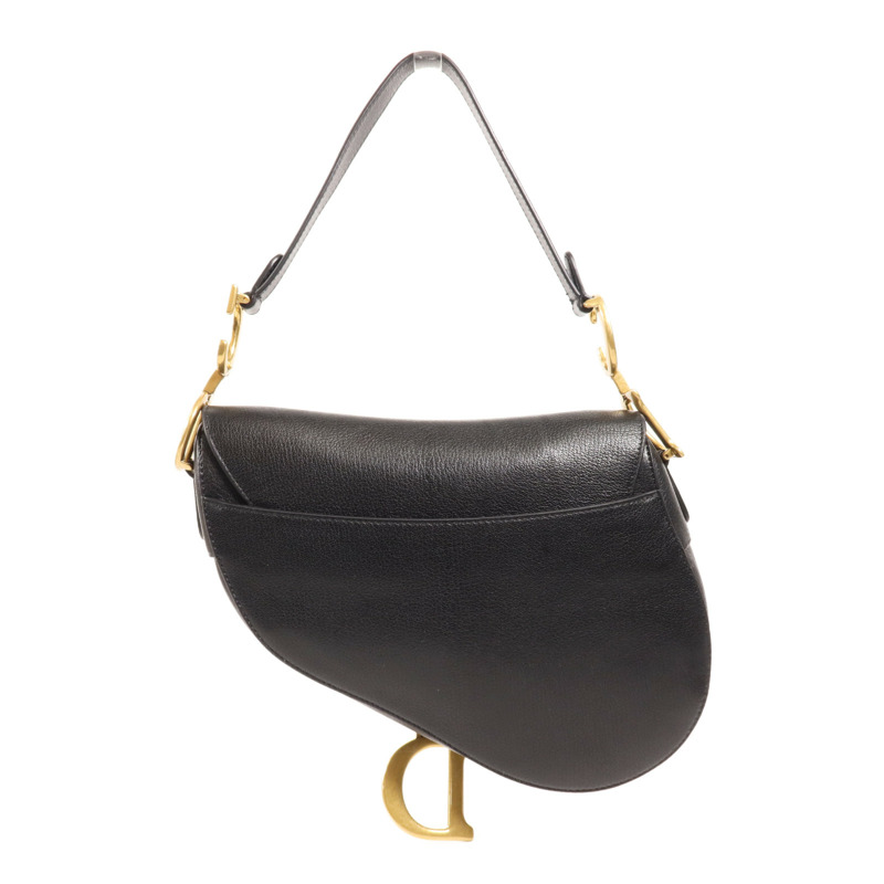 Dior 牛皮皮革Saddle Bag金扣手挽肩背兩用袋-1