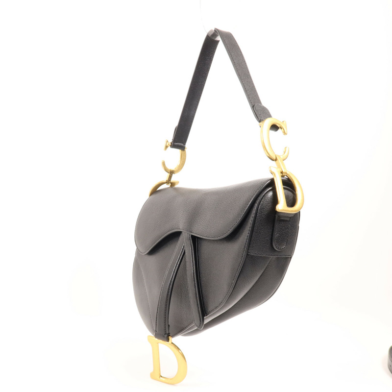 Dior 牛皮皮革Saddle Bag金扣手挽肩背兩用袋-2