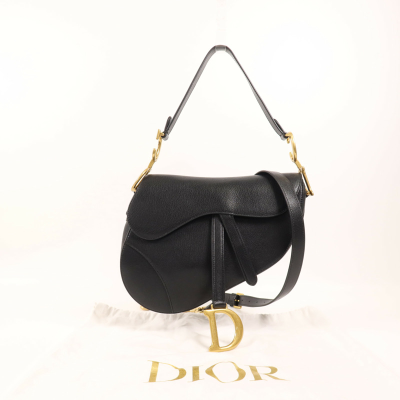 Dior 牛皮皮革Saddle Bag金扣手挽肩背兩用袋-12