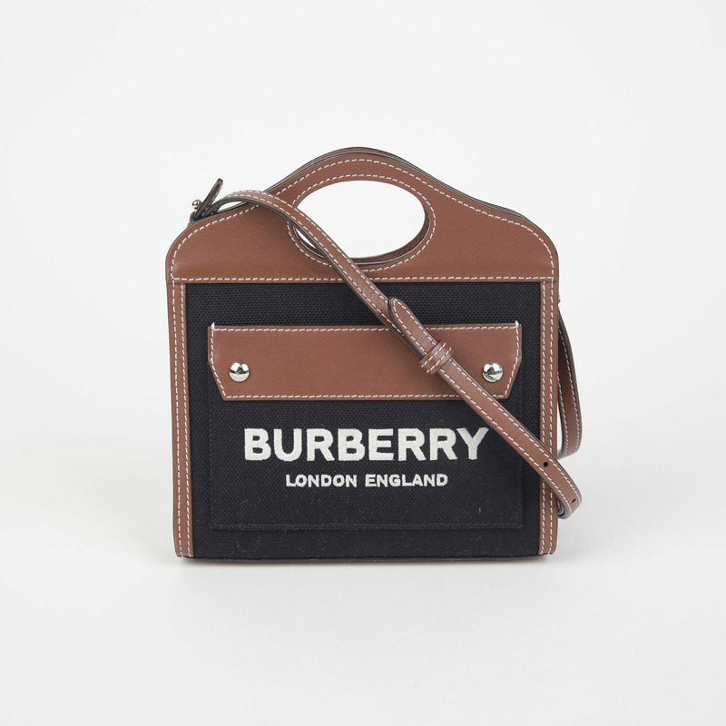 BURBERRY 口袋微型托特單肩包 8055187-1