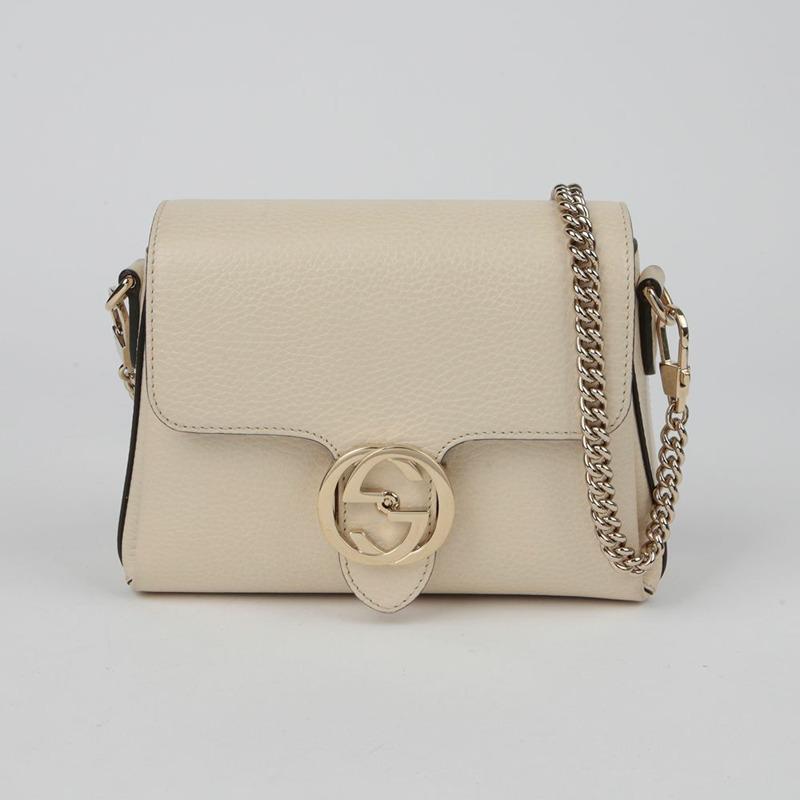 【包稅】GUCCI 互扣鏈條單肩斜背包 607720-1