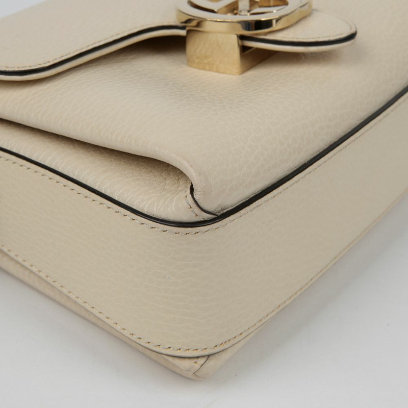 【包稅】GUCCI 互扣鏈條單肩斜背包 607720-10