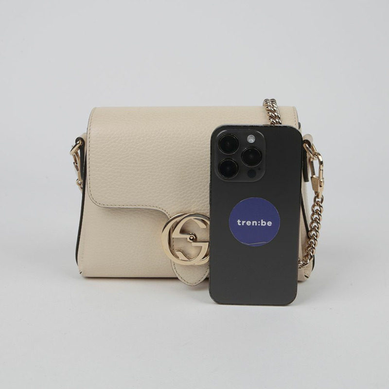 【包稅】GUCCI 互扣鏈條單肩斜背包 607720-13