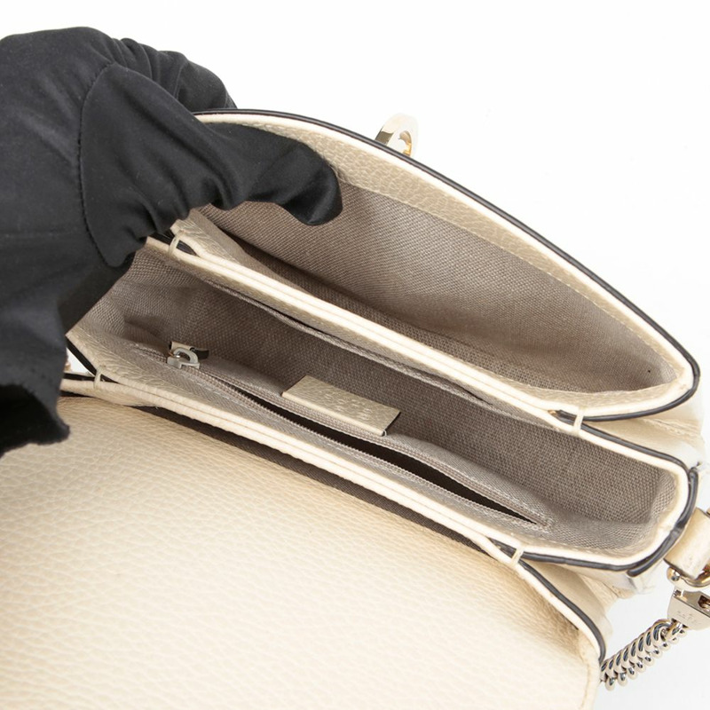 【包稅】GUCCI 互扣鏈條單肩斜背包 607720-15