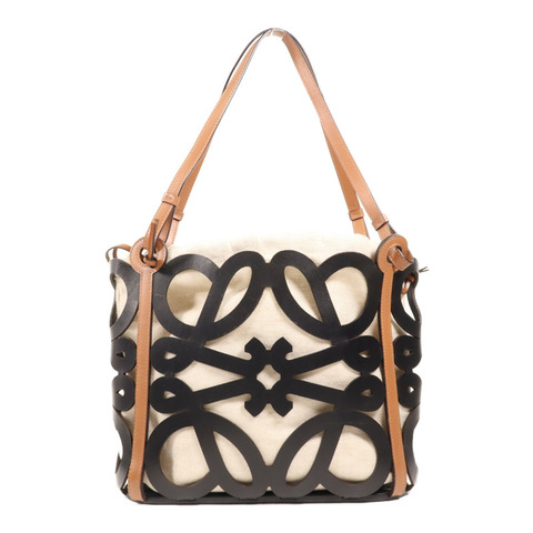 LOEWE 牛皮皮革Anagram Tote肩背袋