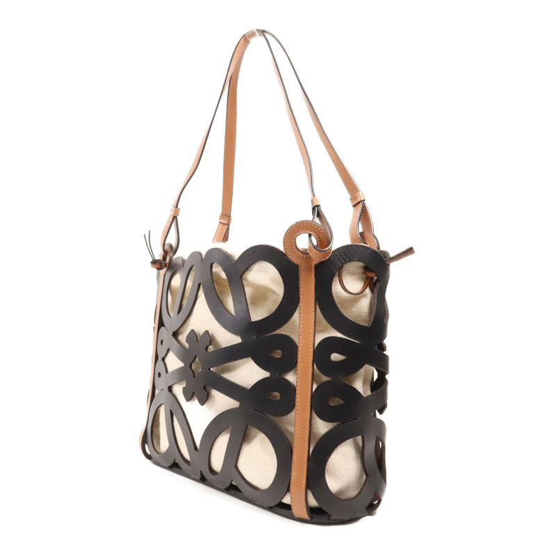 LOEWE 牛皮皮革Anagram Tote肩背袋-2