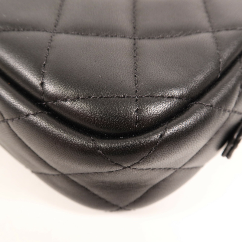 CHANEL 羊皮皮革Chain Shoulder金扣鏈帶肩背袋-7