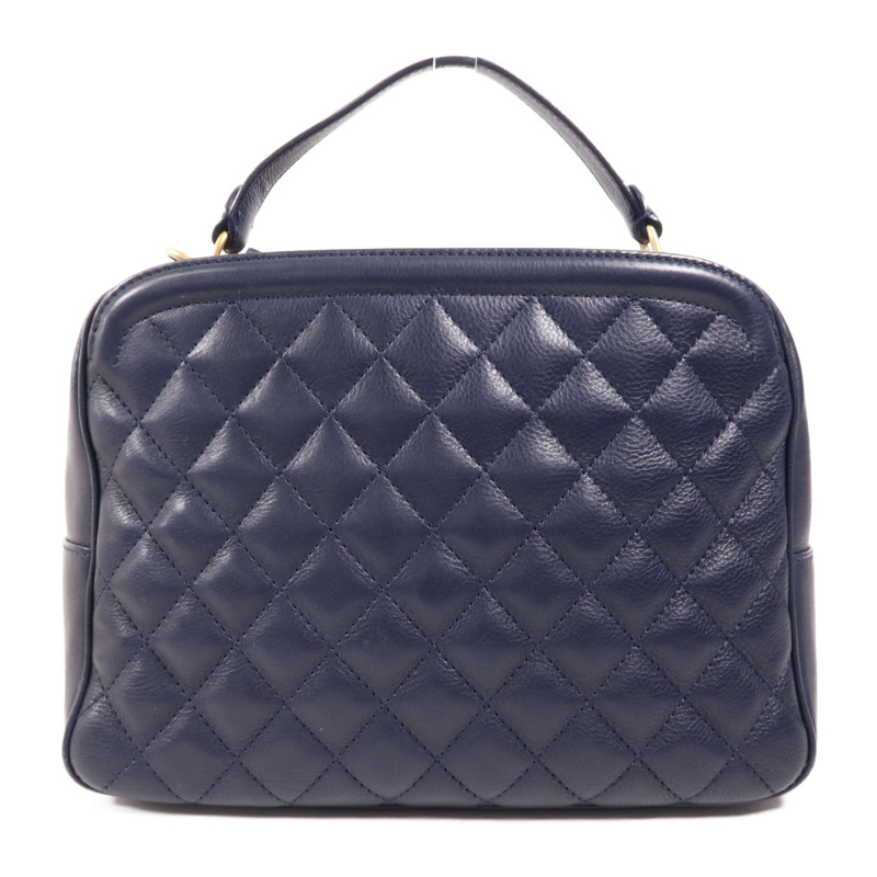 CHANEL 牛皮皮革2 Way Shoulder金扣手挽肩背兩用袋-1