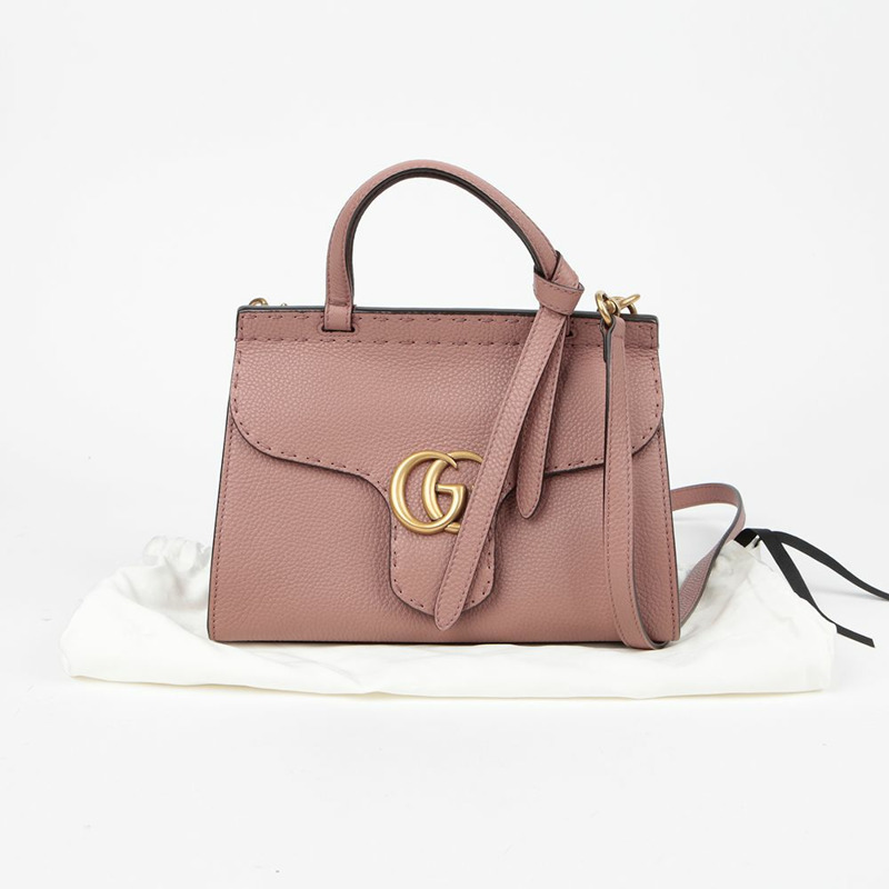 GUCCI 442622 GG Marmont 迷你頂部提把托特單肩包-0