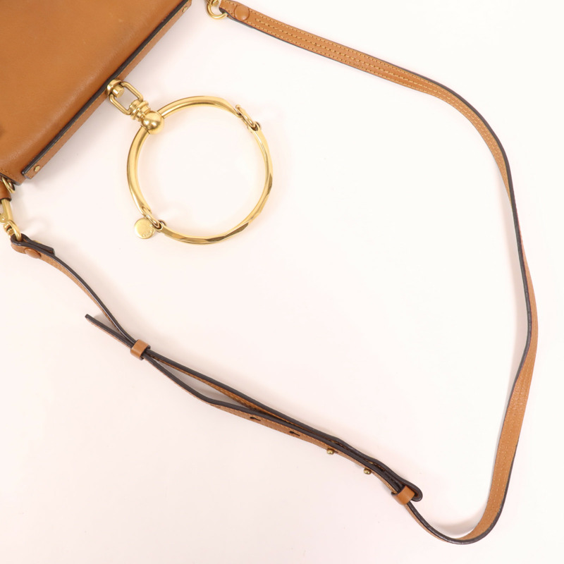Chloe 牛皮皮革Shoulder Bag金扣手挽肩背兩用袋-4