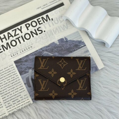 LOUIS VUITTON Victorine信封三折短夾 - 棕