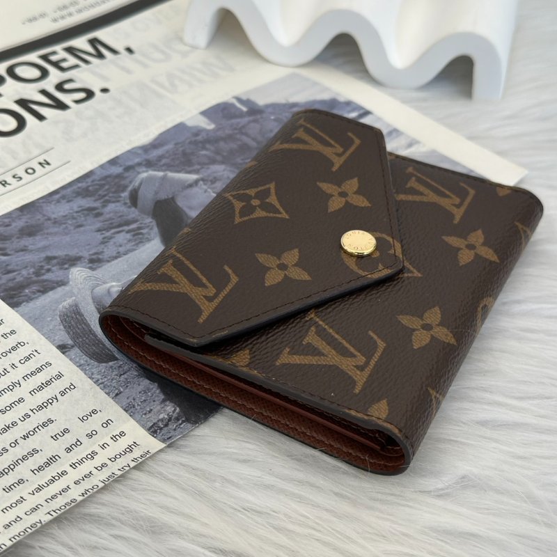 LOUIS VUITTON Victorine信封三折短夾 - 棕-1