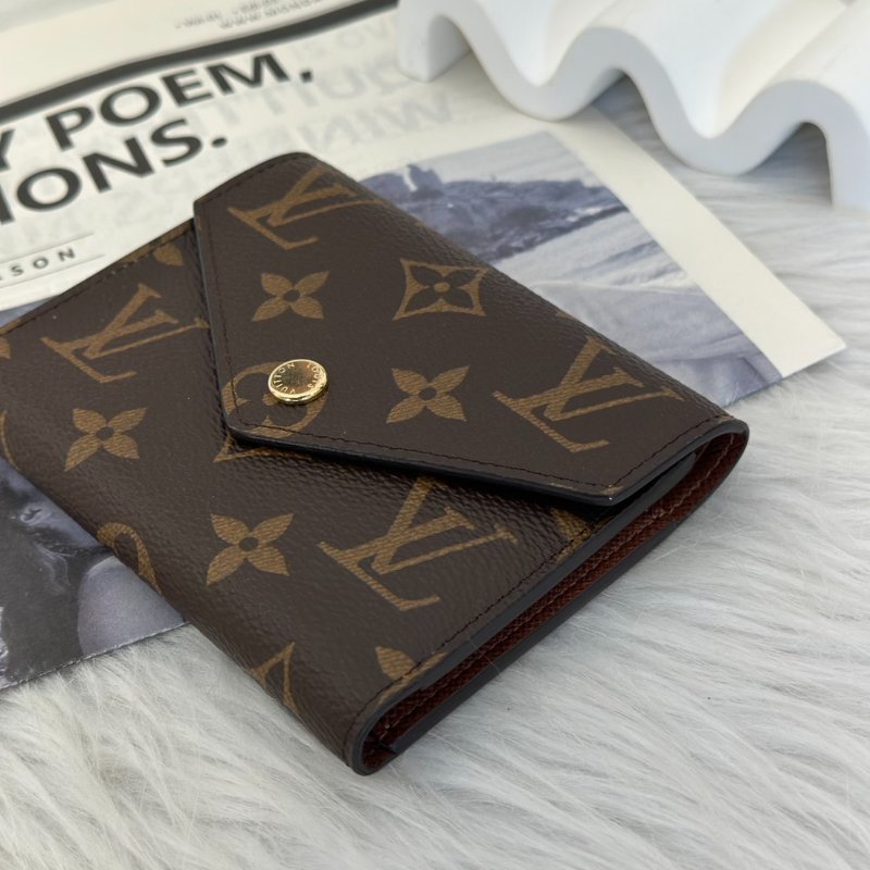 LOUIS VUITTON Victorine信封三折短夾 - 棕-2