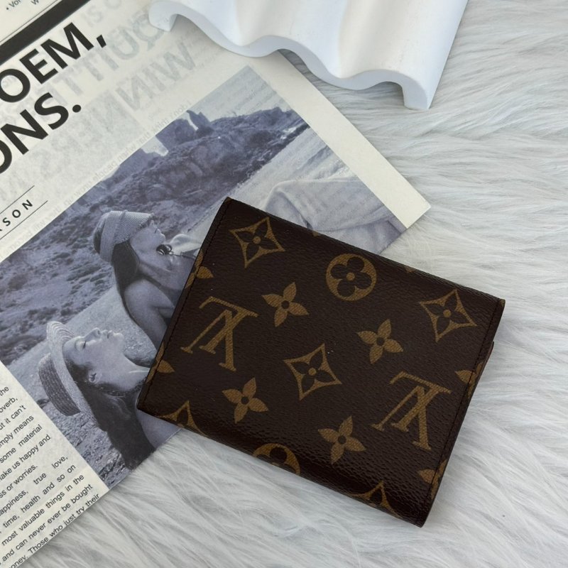 LOUIS VUITTON Victorine信封三折短夾 - 棕-6